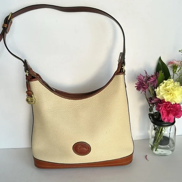 Dooney and Bourke Vintage Brown and Black Pebbled Leather Hobo Shoulder Bag
Y2k - Picture 4 of 17